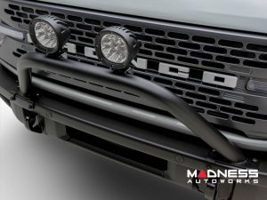 Ford Bronco Bull Bar - Front - Factory Bumper - ZROADZ - Standard - 4in Round White LED